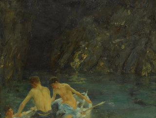 La Grotte - Henry Scott Tuke — näkymä teoksesta