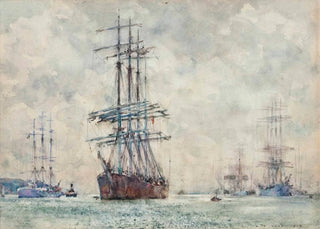 Henry Scott Tuke - Windjammers In The Carrick Roads.webp