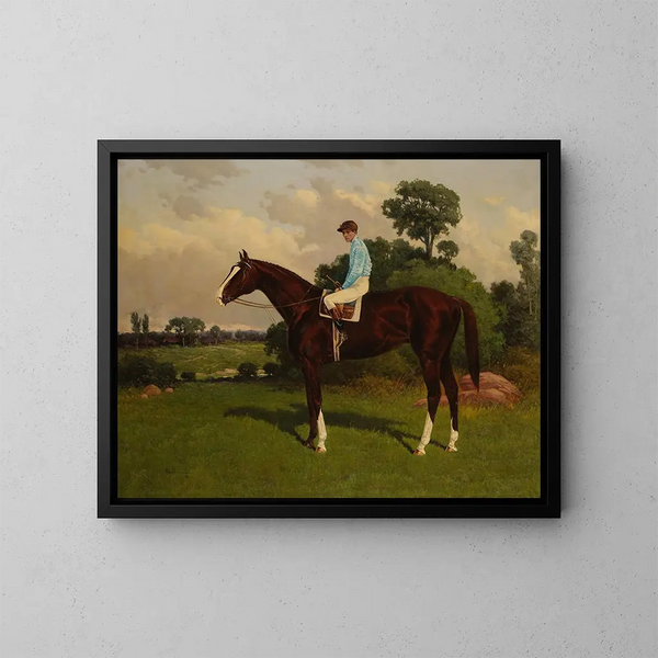 Nasturtium avec jockey en selle - Henry Stull — kehystetty taideteos seinällä