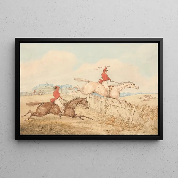 Henry Thomas Alken - Jumping a Wooden Fence.webp