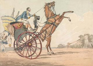 Henry Thomas Alken - Sporting Discoveries or the Miseries of Driving Up and Down or the Endeavor to Discover Which Way Your Horse is Inclined to Come Down Backwards or Forwards.webp