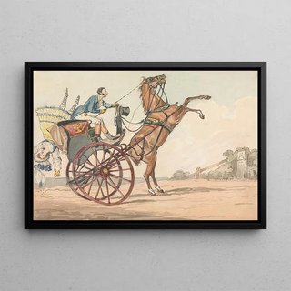 Henry Thomas Alken - Sporting Discoveries or the Miseries of Driving Up and Down or the Endeavor to Discover Which Way Your Horse is Inclined to Come Down Backwards or Forwards.webp