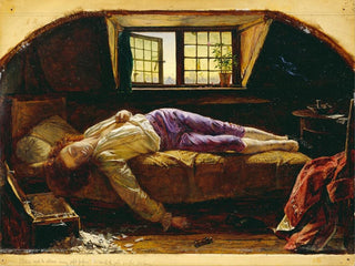 La Mort de Chatterton - Henry Wallis — näkymä teoksesta