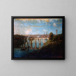Pont élevé, New York - Henry Ward Ranger — kehystetty taideteos seinällä