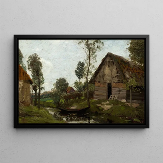 Henry Ward Ranger - Untitled Landscape with House and Boat.webp