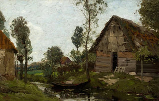 Henry Ward Ranger - Untitled Landscape with House and Boat.webp