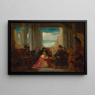 Henryk Rodakowski - Count Wilczek beseeching king John Sobieski to help Vienna against the Turks sketch.webp