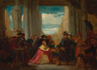 Henryk Rodakowski - Count Wilczek beseeching king John Sobieski to help Vienna against the Turks sketch.webp
