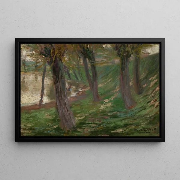Henryk Uziembo - Willows at a pond.webp