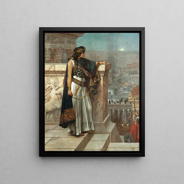 Viimeinen katse Zénobian Palmyrassa - Herbert Gustave Schmalz — kehystetty taideteos seinällä