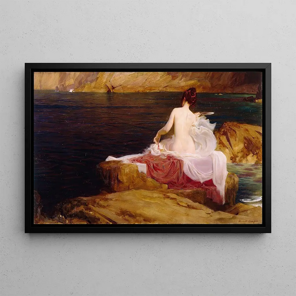 Calypso-saari - Herbert James Draper — kehystetty taideteos seinällä