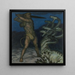 Hercule et l'Hydre - Franz von Stuck — kehystetty taideteos seinällä