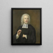 Justus Tjeenk 1730-82 yksi Zeeuws Genootschap Zeeland Society -yhdistyksen perustajista Vlissingenin ministeri Herman Frederik van Hengel — kehystetty taideteos seinällä
