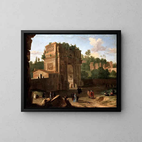 L'arc de Constantin à Rome - Herman van Swanevelt — kehystetty taideteos seinällä