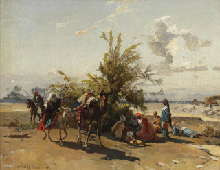 Un campement dans une oasis - Hermann David Salomon Corrodi — näkymä teoksesta