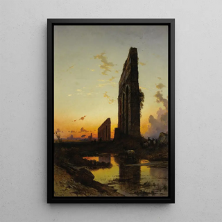 Hermann David Salomon Corrodi - Sunset by the Ruins.webp