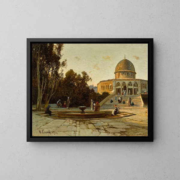 Le Dôme du Rocher Jerusalem - Hermann David Salomon Corrodi — kehystetty taideteos seinällä