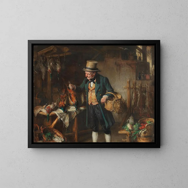 Une bonne prise - Hermann Kern — kehystetty taideteos seinällä