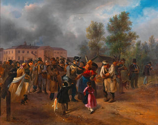 Wieniläisten vapaaehtoisten lähtö 1849 - Hermann Kowalski — näkymä teoksesta