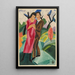 Couple à l'extérieur - Hermann Lismann — kehystetty taideteos seinällä