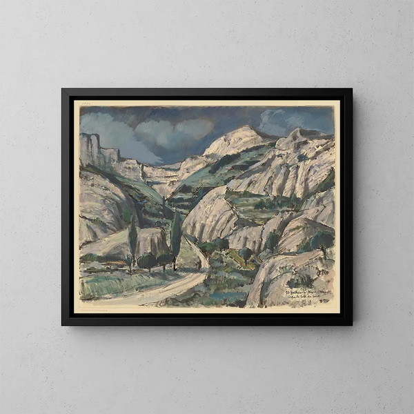 Saint-Guilhem-le-Désert, Hérault, cirque du Bout du Monde - Hermann Lismann — kehystetty taideteos seinällä