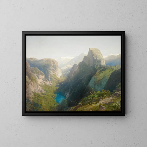 Lac Miroir, Yosemite - Hermann Ottomar Herzog — kehystetty taideteos seinällä