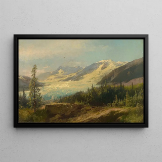 Hermann Ottomar Herzog - Pines in the Mountains.webp