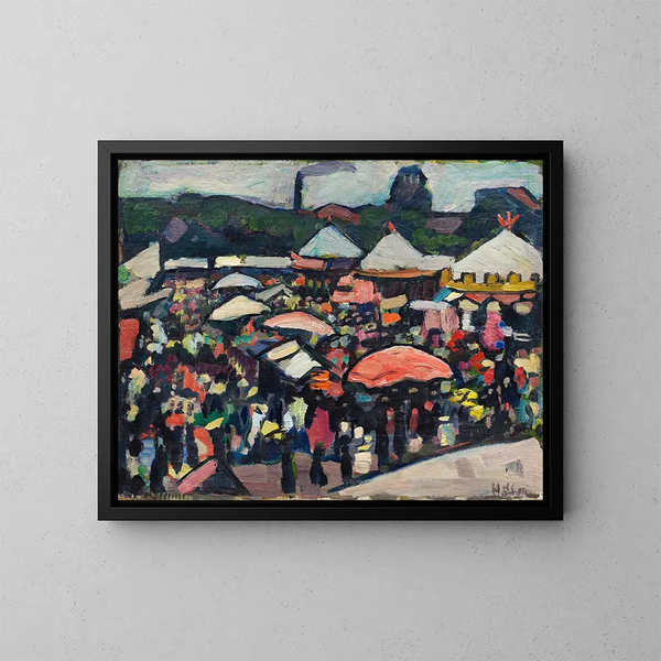 Foire au Kesselbrink à Bielefeld - Hermann Stenner — kehystetty taideteos seinällä