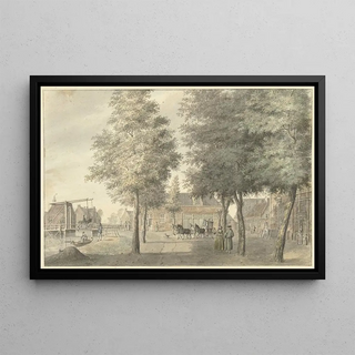 Hermanus Petrus Schouten - Plein in het dorp Zuilen.webp