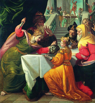 Hérodiade présentée avec la tête du Baptiste par Salomé - Giovanni Andrea Ansaldo