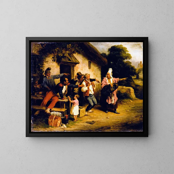 L'ivrogne - Hippolyte Bellangé — kehystetty taideteos seinällä