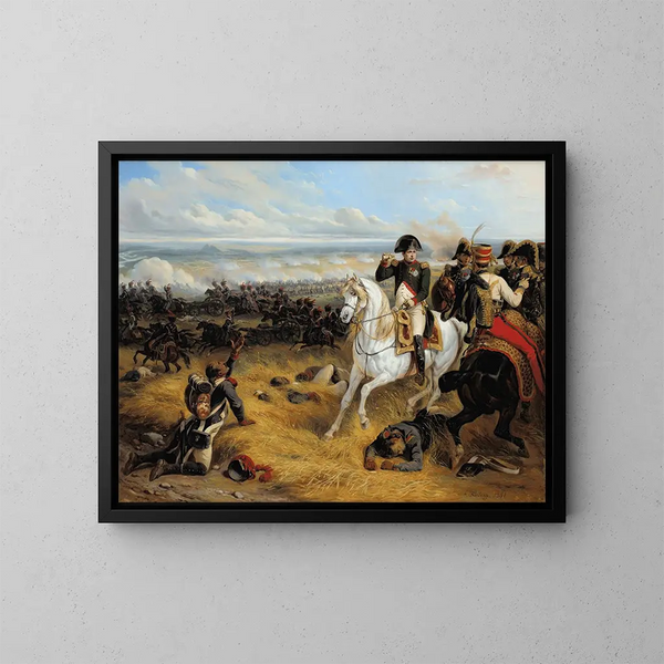 Napoléon Wagramista - Hippolyte Bellangé — kehystetty taideteos seinällä