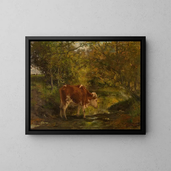 Vache au fossé - Hippolyte Boulenger — kehystetty taideteos seinällä
