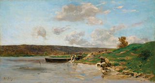 Hippolyte Camille Delpy - Bord de la Seine Rangiport le matin.webp