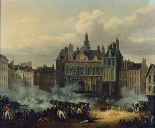 Kaupungintalon hyökkäys 28. heinäkuuta 1830 - Hippolyte Lecomte — näkymä teoksesta