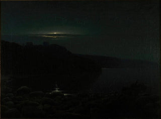 Holger Drachmann - Hammershus in the moonlight.webp