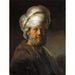 Maalauksen jäljennös Mies orientaalisissa vaatteissa - Rembrandt van Rijn