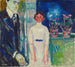 Mies ja nainen ikkunan lähellä ruukkujen kanssa - Edvard Munch — näkymä teoksesta