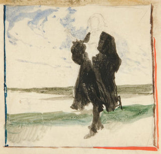 Homme vêtu dans un paysage - Edwin Austin Abbey