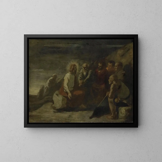 Kristus ja hänen opetuslapsensa - Honoré Daumier — kehystetty taideteos seinällä