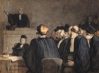 Oikeussali - Honoré Daumier — näkymä teoksesta