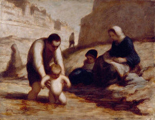 Honor Daumier - The First Bath.webp