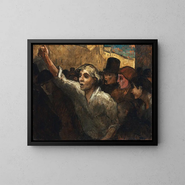 La Révolte - Honoré Daumier — kehystetty taideteos seinällä