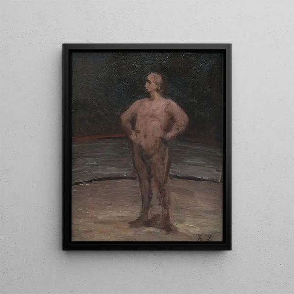 Le lutteur - Honoré Daumier — kehystetty taideteos seinällä