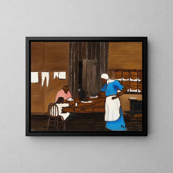 Lounaan aika - Horace Pippin — kehystetty taideteos seinällä