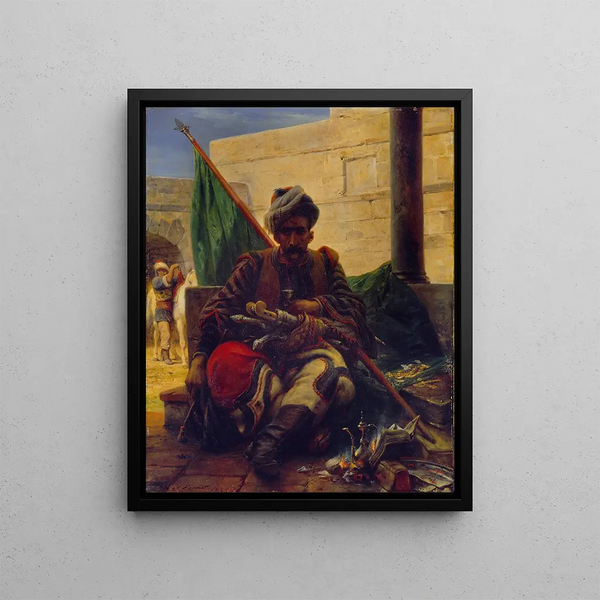 Un Bashi-Bazouk - Horace Vernet — kehystetty taideteos seinällä