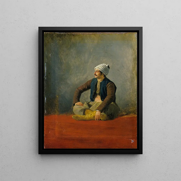 Itäisen kauppiaan - Horace Vernet — kehystetty taideteos seinällä