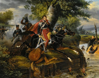 Horace Vernet - Death Of Prince Poniatowski On October 19th 1813.webp