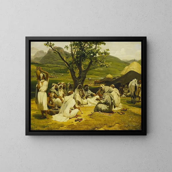 Le conteur arabe - Horace Vernet — kehystetty taideteos seinällä