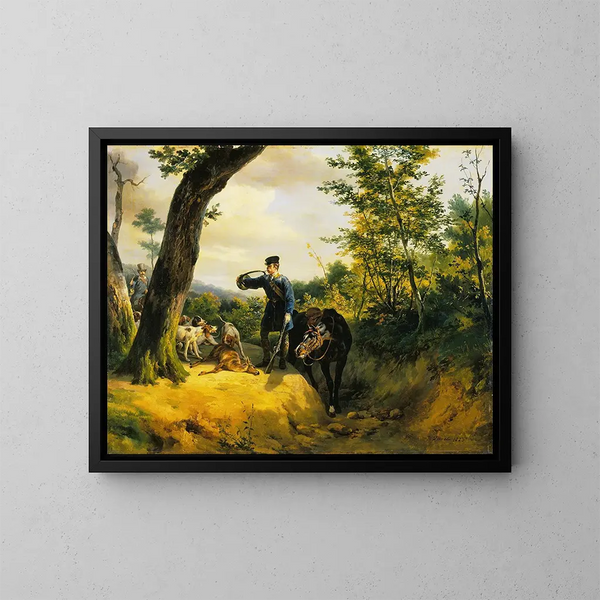 La carrière - Horace Vernet — kehystetty taideteos seinällä